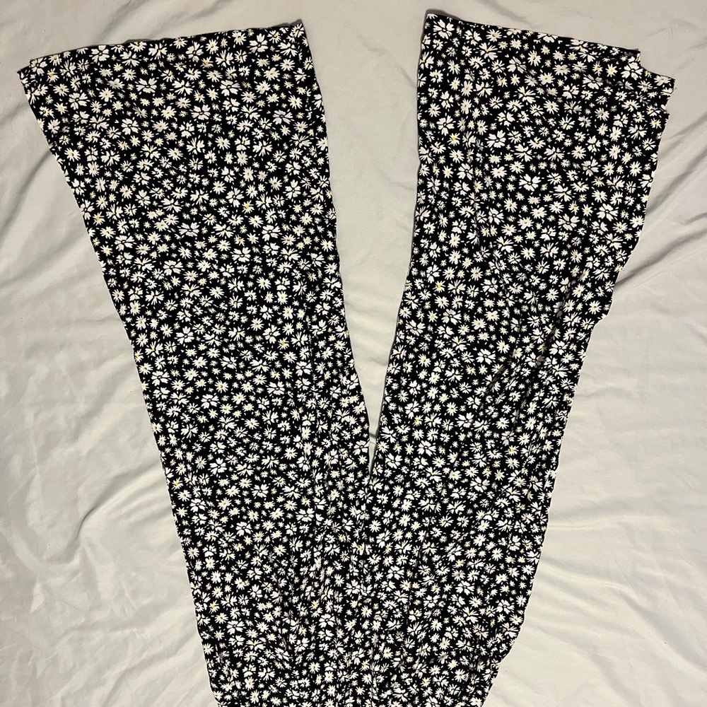 Black and White Floral Pants